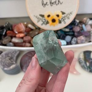 Green fluorite gem